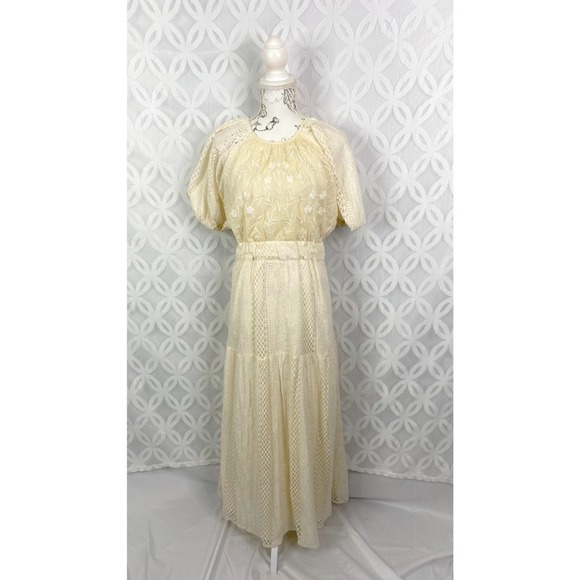 Anthropologie Verb by Pallavi Singhee Agneza Lace Maxi Dress Size 10‎ NWT $238 - Picture 2 of 16